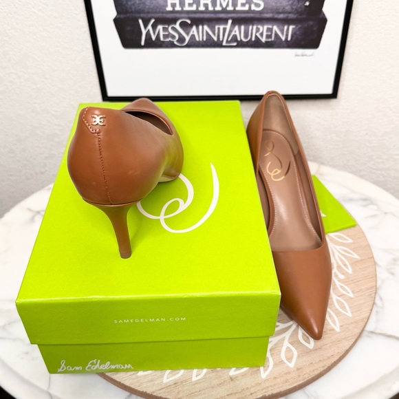 Sam Edelman Tan Heels Classic Pointed-Toe - Picture 6 of 12